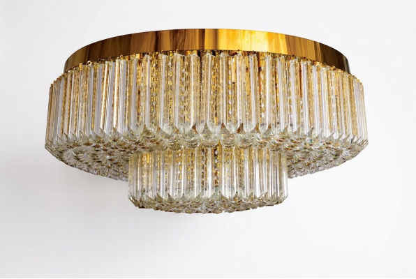 Lustre plafonnier de luxe lustre rond or lampes