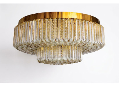 Lustre plafonnier de luxe lustre rond or lampes