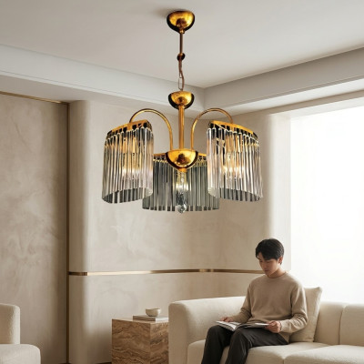 Lustre Plafonnier Lampe de chambre Lustre doré neuf