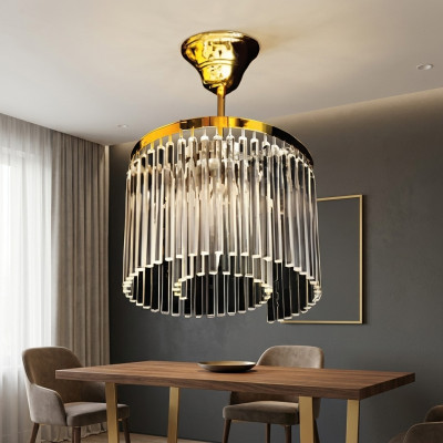Lustre Salon Plafonnier Lampe Lustre doré nouveau
