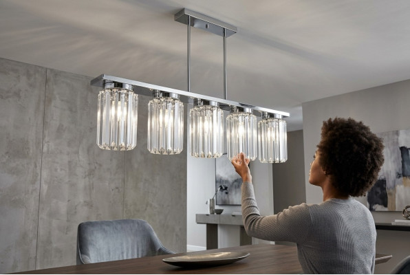 Lustre gris neuf, lampe suspendue salon décoration lampe suspendue