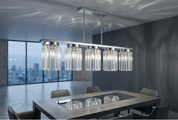 Lustre gris neuf, lampe suspendue salon décoration lampe suspendue