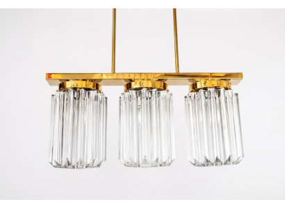 Moderne grand lustre en cristal doré suspendu au plafond pour le salon