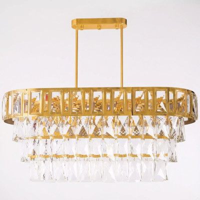 Lustre ovale Lampe de plafond Lampe Lustre Lustre de plafond en cristal
