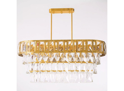 Lustre ovale Lampe de plafond Lampe Lustre Lustre de plafond en cristal