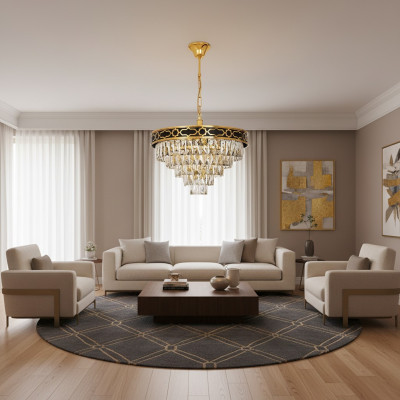 Lustre Salon Plafonnier Suspension Lampe en Cristal Lampe nouvelle