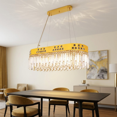 Chandelier ancien en cristal de collection Lustre nouveau de luxe en or