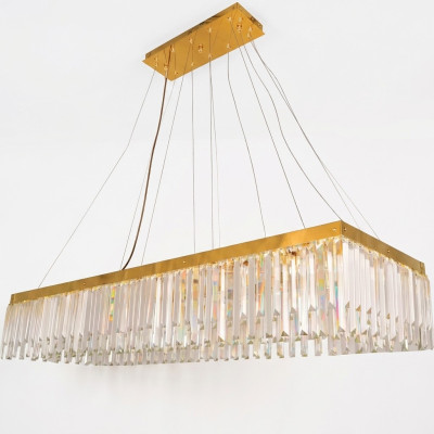 Lustre Lustre de luxe Lampe d'éclairage Cristal Lampe de plafond Or