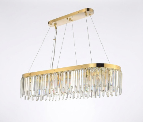 Lustre en cristal de luxe doré Lustre en cristal de luxe doré Lustre en cristal de luxe doré à suspendre Lustre en cristal de luxe doré à suspendre pour salon