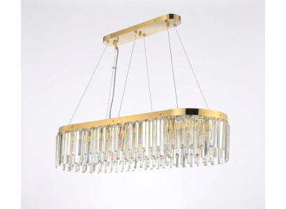 Lustre en cristal de luxe doré Lustre en cristal de luxe doré Lustre en cristal de luxe doré à suspendre Lustre en cristal de luxe doré à suspendre pour salon