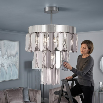Lustre Cristal Plafonnier Lampe de plafond Lustre de salon