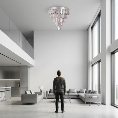 Lustre moderne en cristal Lumière suspendue pour le salon Lumière de plafond