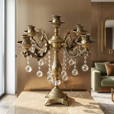 Lampe de table en cristal, lampe de chevet de luxe, salon doré moderne