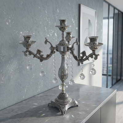 Lampe de table lampe de chevet luminaire lampe de table de luxe salon argent