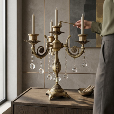 Lampe de table Table de chevet Lampe de luxe Luminaire Lampes de table en forme de bougeoir