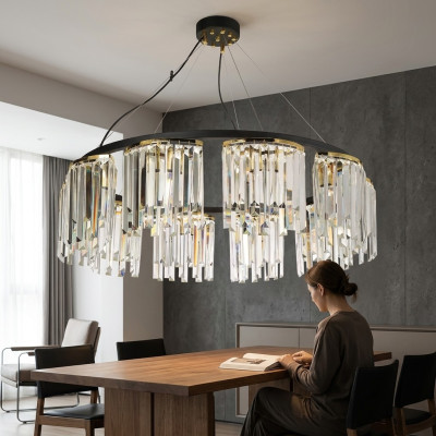 Lustre en cristal moderne pour le salon Petit luminaire de plafond de luxe