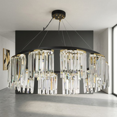 Lustre en cristal moderne pour le salon Petit luminaire de plafond de luxe