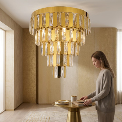 Lustre Luminaire de plafond Salon Salon de luxe Lustre Cristal