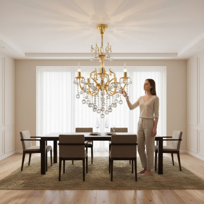 Lustre Moderne Lampe de plafond Lustre Salon de luxe 102x155cm