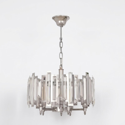 Lampe ronde Luminaire Plafonnier Argent Éclairage Lampe 50x65cm