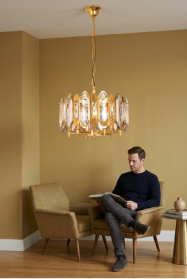 Lustre Salon Style Moderne Luminaire Or Chambre Luxe