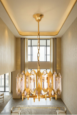 Lustre Salon Style Moderne Luminaire Or Chambre Luxe