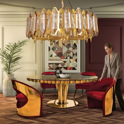 Lustre Cristal Salon Éclairage Plafond Lumière Moderne Nouveau
