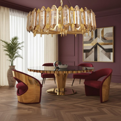 Lustre Cristal Salon Éclairage Plafond Lumière Moderne Nouveau