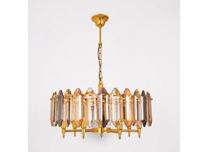 Lustre suspendu moderne Luminaire de plafond Salon Lampe de plafond Lampe dorée