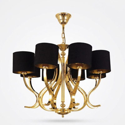 Lampe de plafond Salon Plafonnier Luminaire avec abat-jour noirs Lampe