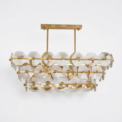 Lustre Lampe Suspension Moderne Lumière Cristal Éclairage Nouveau