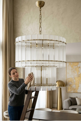 Lustre Luminaire plafonnier Lampe de plafond Salon Éclairage en verre nouveau