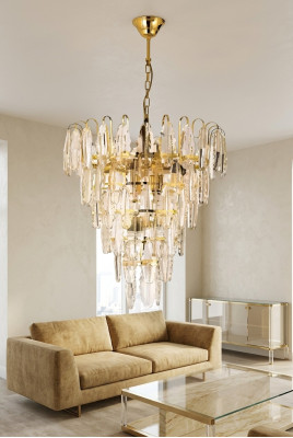 Lustre Luminaire Lampe Suspension Salon neuf Moderne doré