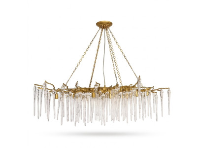 Lampe de plafond en verre Luminaire Plafonnier Salon Lampe Luminaire Tropical Cristal