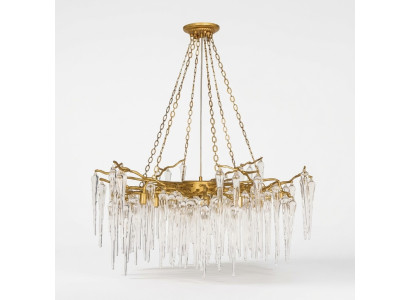 Lampe de plafond Salon Lampe de plafond Lampe en cristal Lampe Luminaire style or