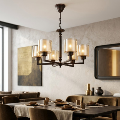 Lampe de plafond Salon Luminaire Lustre Éclairage en verre Plafonnier