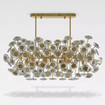 Lustre de luxe Style de salon moderne Lampe de chambre dorée