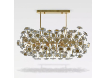 Lustre de luxe Style de salon moderne Lampe de chambre dorée