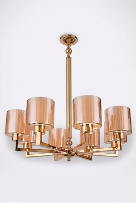 Lustre moderne de style plafonnier belle lampe or nouveau luxe.