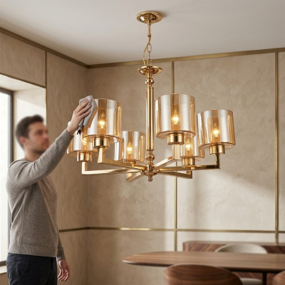 Lustre Style Moderne Lampe de salon belle Or nouvelle Chambre