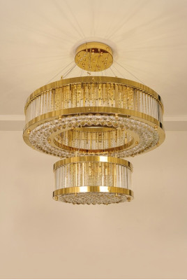 Lampe de plafond Salon Style Moderne Lustre de plafond Luxueux Lampe en Cristal