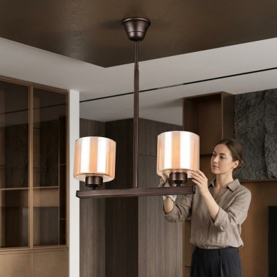 Lustre de plafond Style Moderne de Luxe en Verre Lampe de Salon Nouvelle