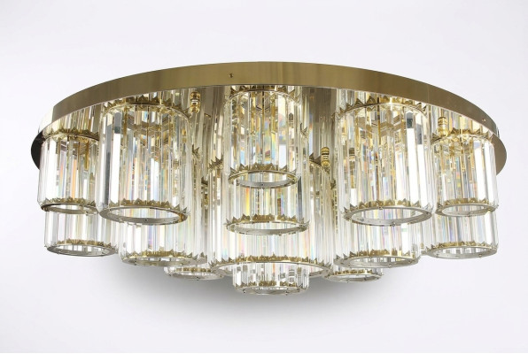 Lustre rond Lustre Plafonnier Plafonnier Lampe de plafond Salon Or
