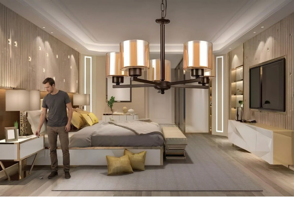 Lustre salon Style Moderne Lampe Suspendue Chambre Luxe Nouvelle