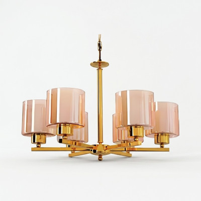 Lustre de luxe en verre pour salon lampe suspendue plafonnier.