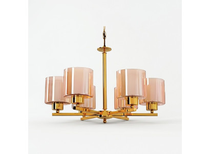 Lustre de luxe en verre pour salon lampe suspendue plafonnier.