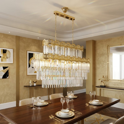 Lustre moderne Or Suspension Salon Luxe