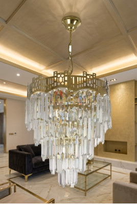 Lustre Luminaire Suspension Lampe Salon Plafonnier Cristal