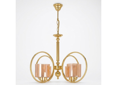 Lustre de plafond de couleur or luxueux en verre pour le salon