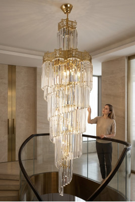 Lustre Salon Luminaire plafonnier Lustre moderne Magnifique Cristal